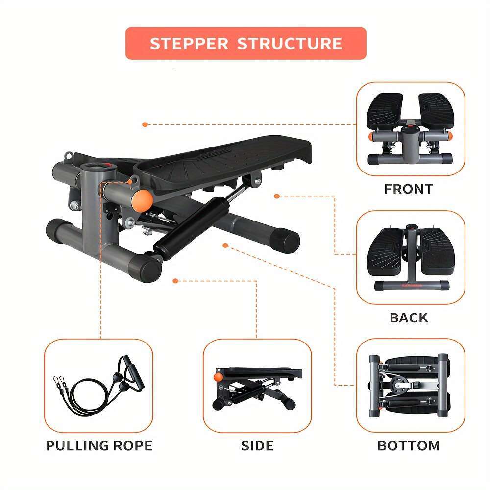 Mini treadmills for home exercise, stair treadmills with resistance bands, and full body aerobic exercise equipment