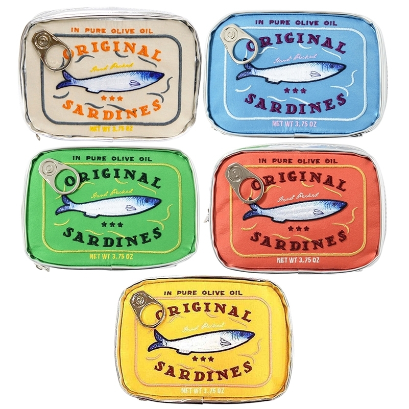 Canned Sardines Style Cosmetic Bag Cute Toiletry Bag Creative Portable Fashion Zipper Multi-function Soft for Weekend Vacation 240913