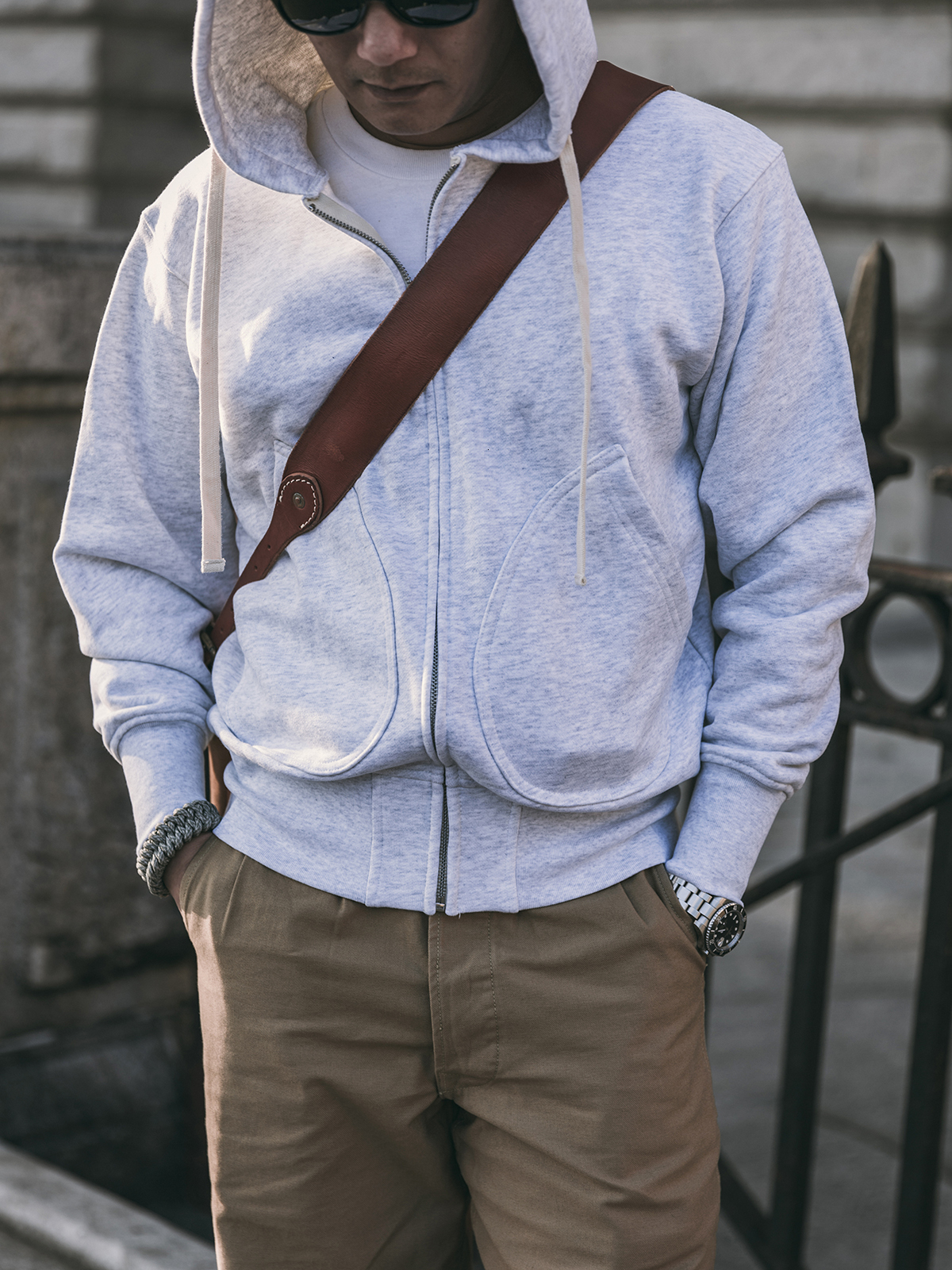 Non Stock Men's Zip Up Hooded Sweatshirt Heavyweight Solid Color Hoodies Thick