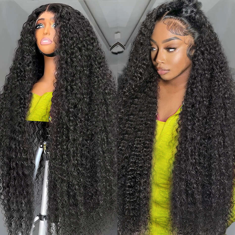 Xcurly 250 Density Water Curly 13X6 HD Transparent Front Human Hair Wigs 30 40 Inch Deep Wave 13X4 Lace Frontal Wig For Women