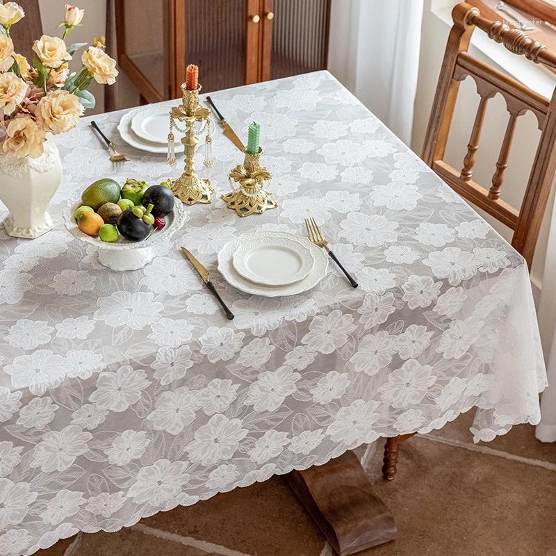 Table Cloth 1pc Elegant Lace Embroidered Tablecloth With Jacquard Pattern In Ideal For Home Wedding Decoration And Party