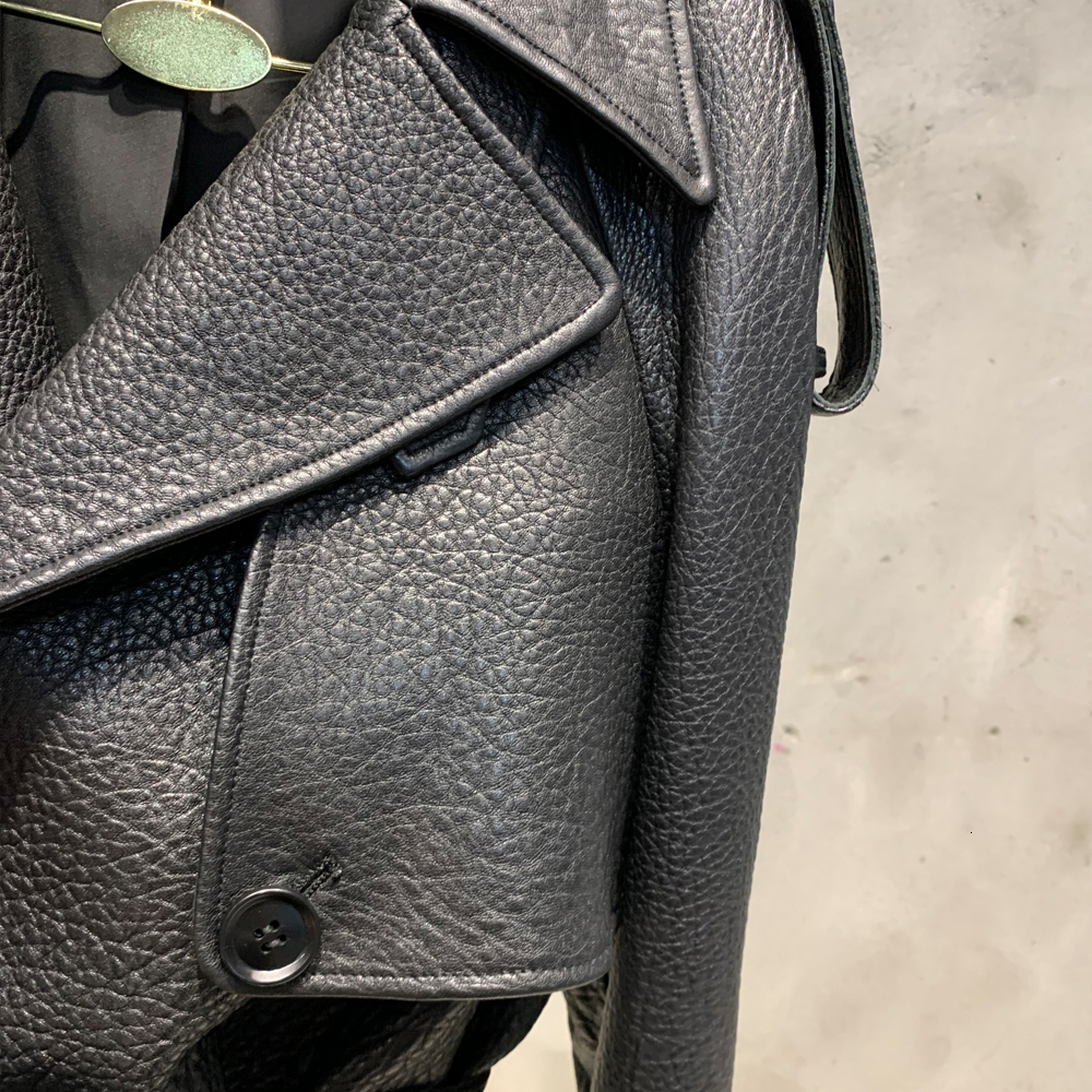 Women Jackets Short Windbreak Design Genuine Grained Sheep Leather Coats Lady
