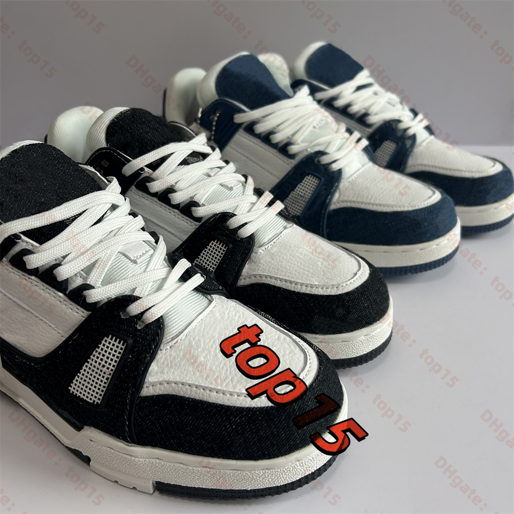Chaussures de créateurs Chaussures en relief Traineur Sneaker Chaussures décontractées Canvas Cuir en cuir blanc vert Redblue Plateforme de mode