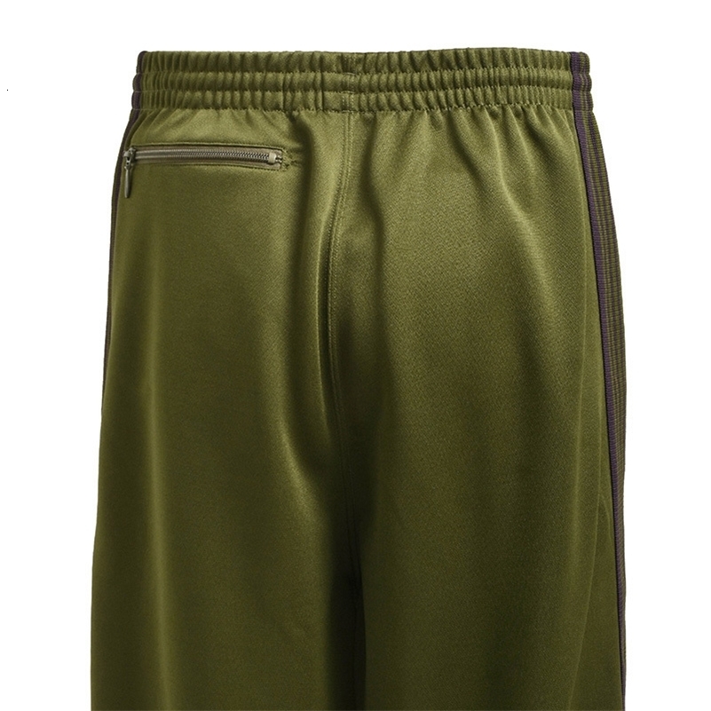 2024 Olive Green Wide Leg Sweatpants Men Women Top Quality Butterfly Embroidery Pants Jogger Drawstring Striped Trousers 240911