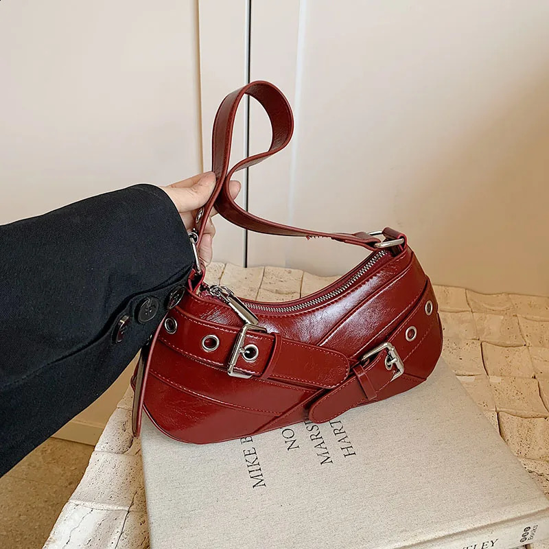 Y2k Satchels Spicy Purses for Girls Wallets Scorching Styling PU Leather Chic Hobo Bag Clutch Tote Shoulder Bags Women 2024 240914