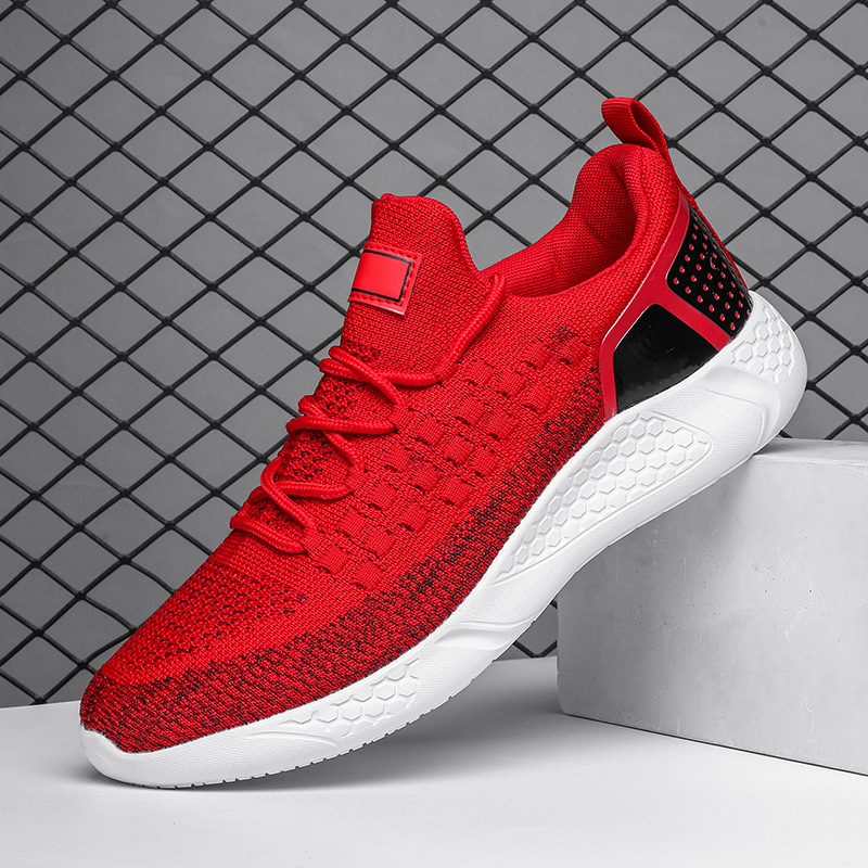 Men Women Couple Sneakers Fly Knit Breathable Versatile Plus Size Running Shoes Free shipping