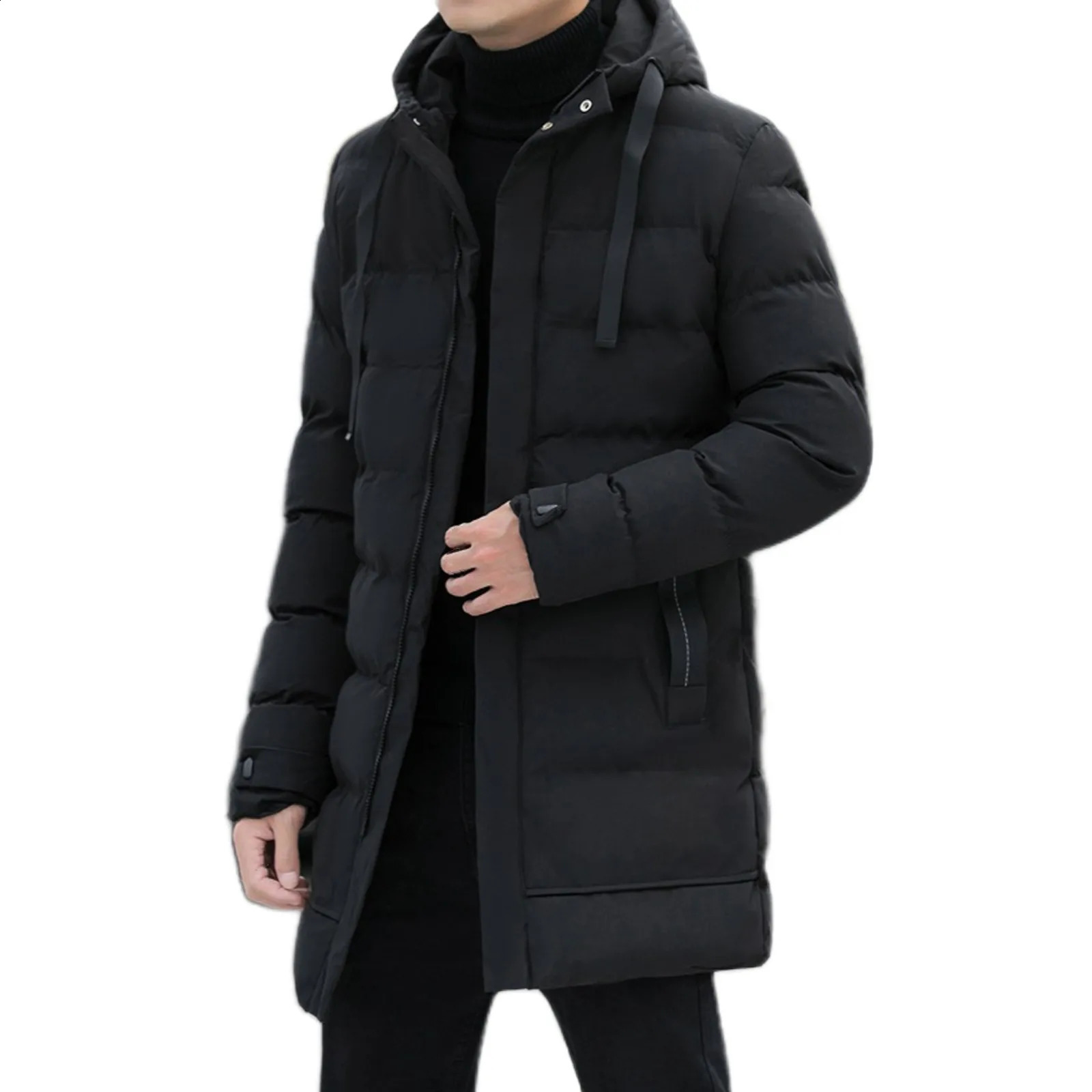 Top Quality Hooded Casual Fashion Long Thicken Outwear Parkas Jacket Men Winter Windbreaker Coats Men Clothing 240913