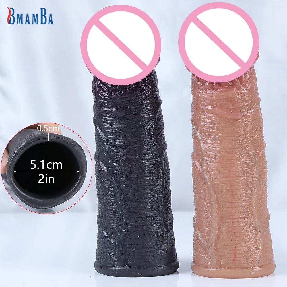 Faux réalistes Dildo Silicone Silicone Penile Men's Sexyy Tools étend le préservatif Big Cock Dick Femme Gxian Vaginal Irriting Toy