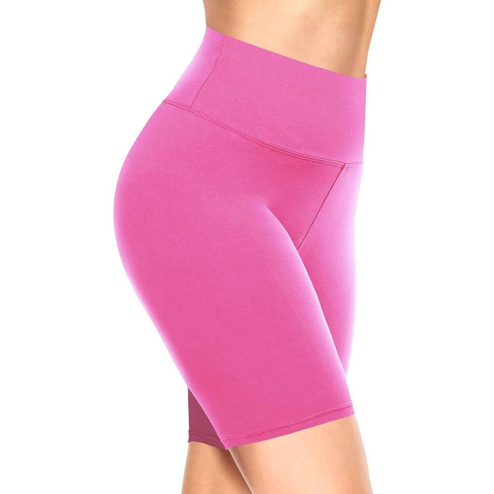 Hot selling yoga shorts for foreign trade, women's nude yoga fitness pants, high elasticity, tight fitting, abdominal and hip lifting cycling pan