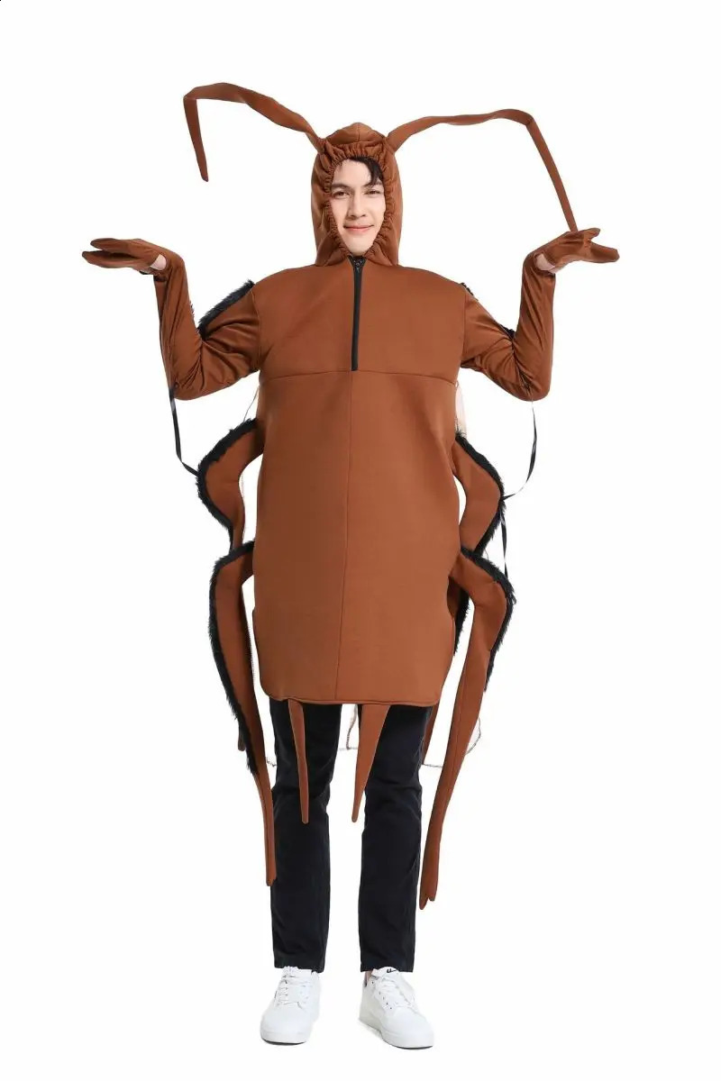 Halloween Cosplay Comedy Costumes for Adults and Childrens Parties Cockroach Jumpsuit 240906