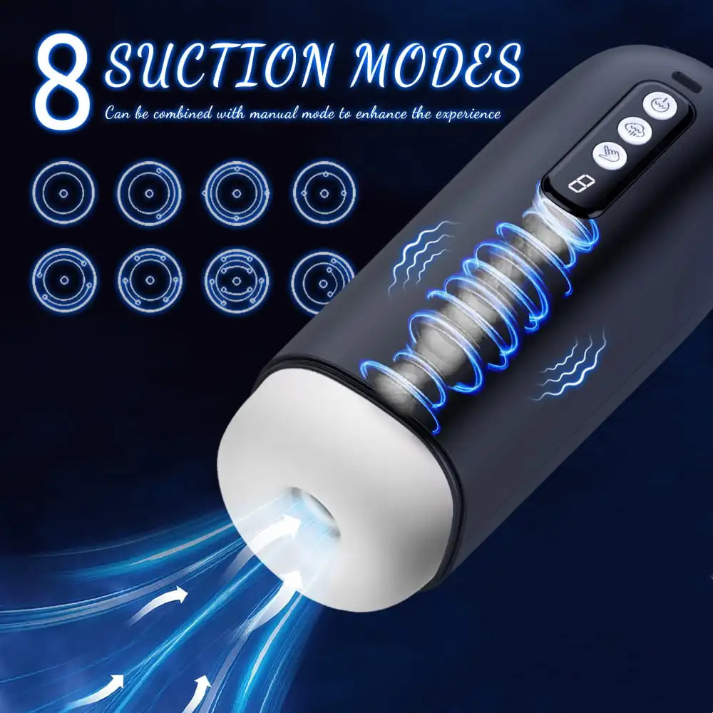 2024 Automatic Male Sucking Masturbator 8 Sucking 8 Vibration Modes Real Pussy Sex toy Sex Sexy Blowjob Pocket Penis Trainer 240914