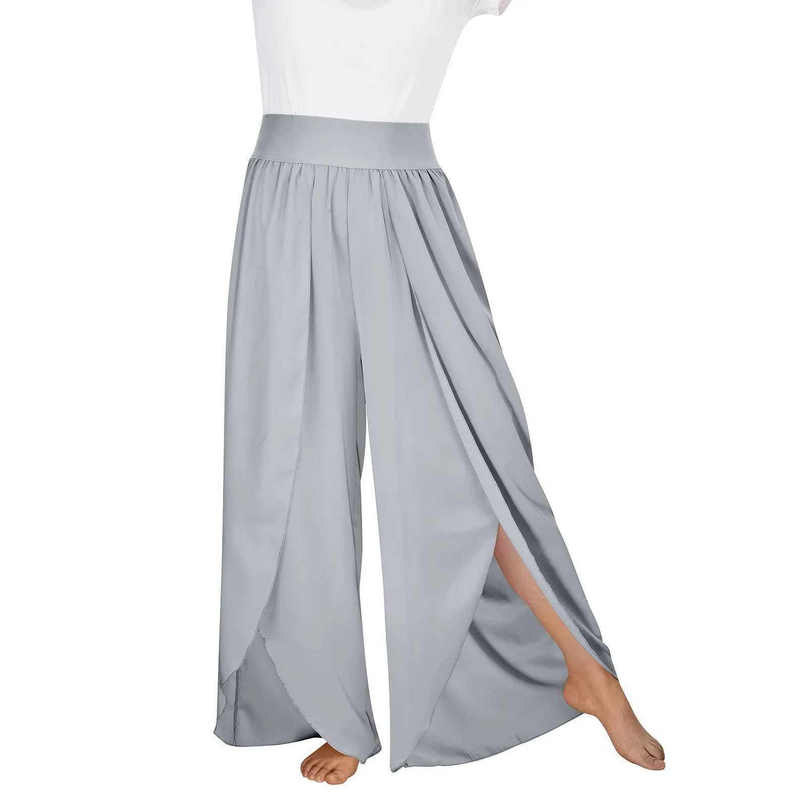 Women Wide Leg Pants High Waisted Yoga Hippie Boho Beach Plus Size Palazzo Pants Womens Comfy loose Legging Trouser M240918