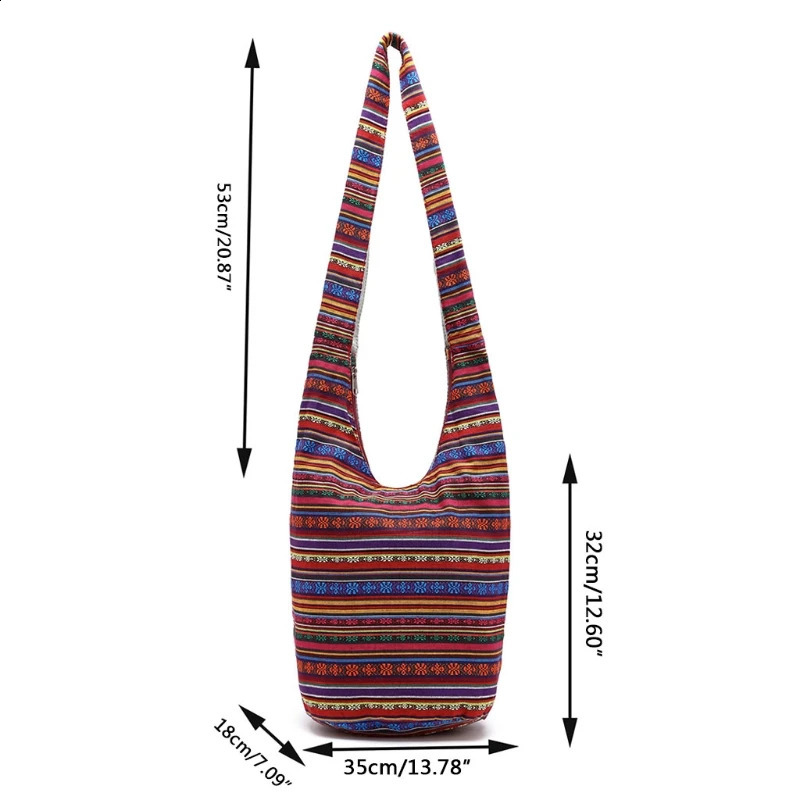 Womens hippie shoulder bag edge large wallet ethnic handbag travel bag 240918