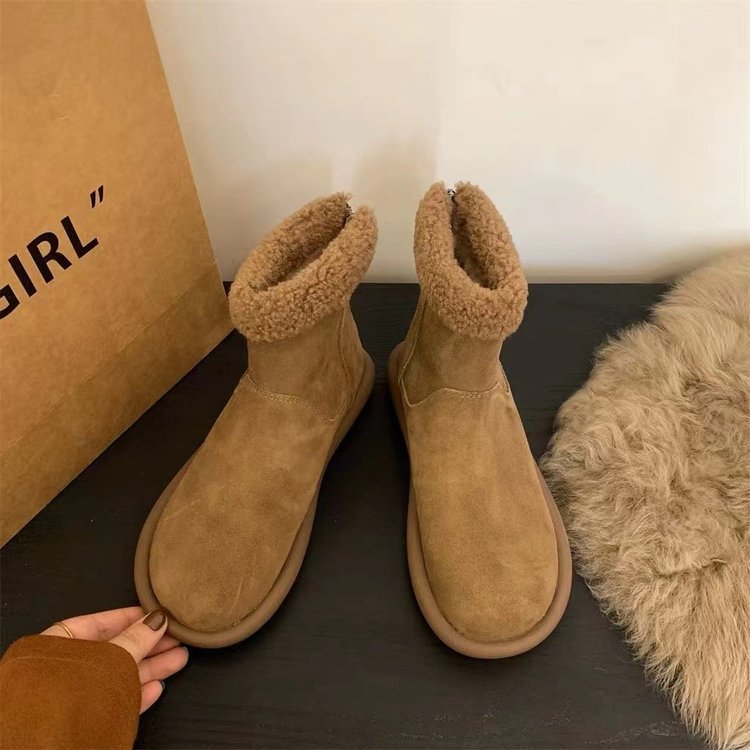 Women's Snow Boots: Stylish & Warm Cotton Flat Martin Boots for Autumn/Winter