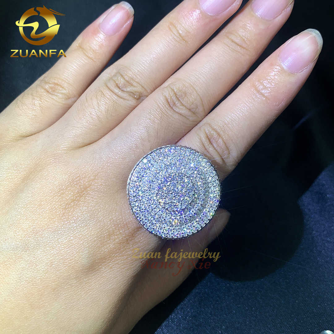 Fashion Styles Pass Diamond Tester Silver Gold Plated VVS Moissanite Dimoand Custom Hip Hop Men jewelry Iced Out Ring