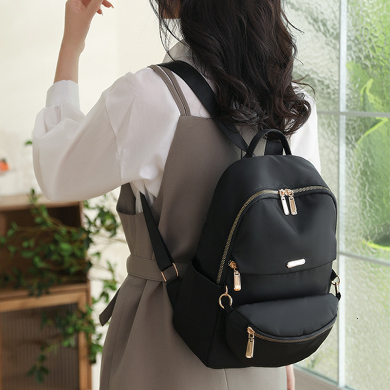 Backpack Purse For Women Oxford Cloth Mother And Child Satchel Handbag With Crossbody Detachable Chest Bag 2 Piece