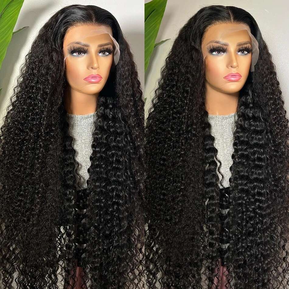 30 Inch Water Curly 13X6 HD Deep Wave Frontal Wig 13X4 Lace Human Hair Wigs For Women On Sale
