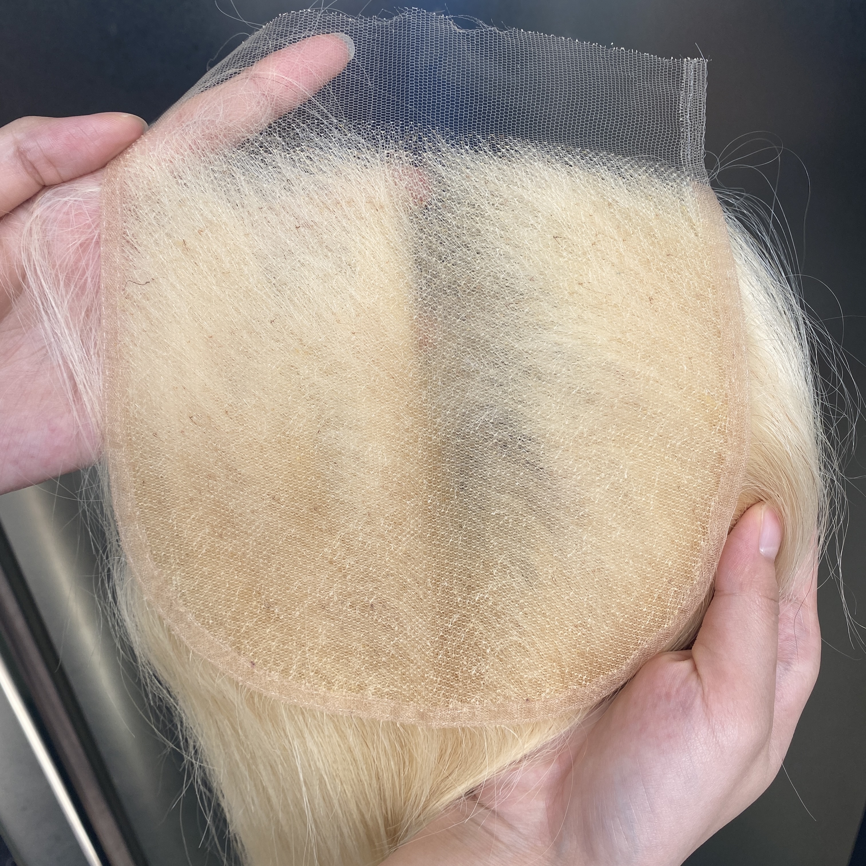 100% Raw Virgin Remy Human Hair 613 Blond Straight Body Wave 6x6 HD Lace Closure 2 Pieces