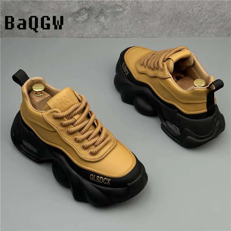 Designer Style Men Autumn Winter Comfortable Men's Thick Platform Sneakers Fashion Casual Shoes Sports Trainers Tenis free shipping shoes