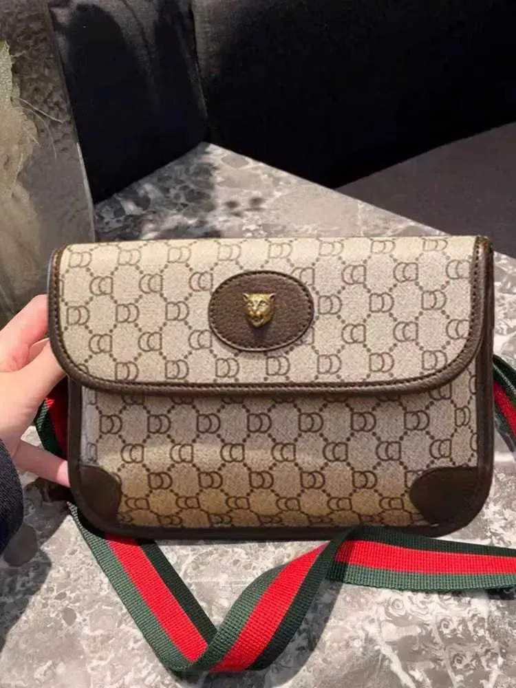 Top1 DhgateVintage Tiger Head Shoulder Messenger Bags Men Women Fashion Camera Waist Purse Designer with Strap Crossbody Bag