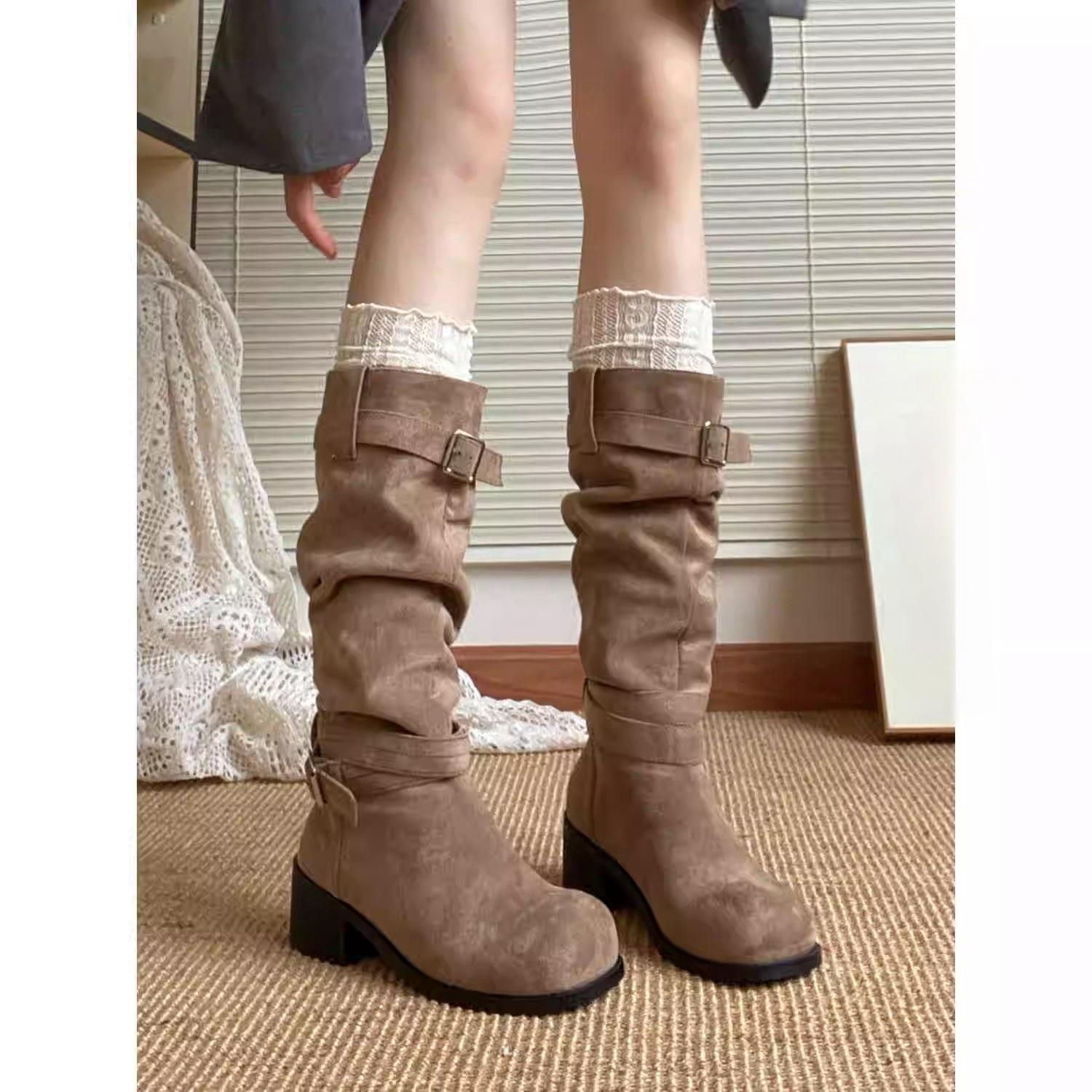 Trendy Clunky High Heel Boots Comfort & Fashionable | Free Shipping 7a22