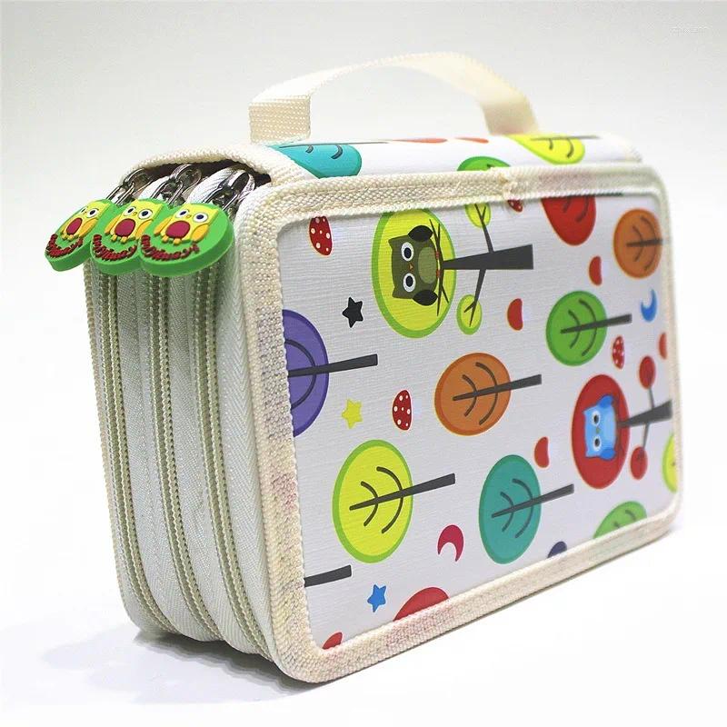 2025 NEW Cosmetic Bags 32/52/72 Hole Sketch Pencil Case Zipper Large Capacity Art Painting Drawing Pen Storage Bag Organizer Paintbrush Statione zhany