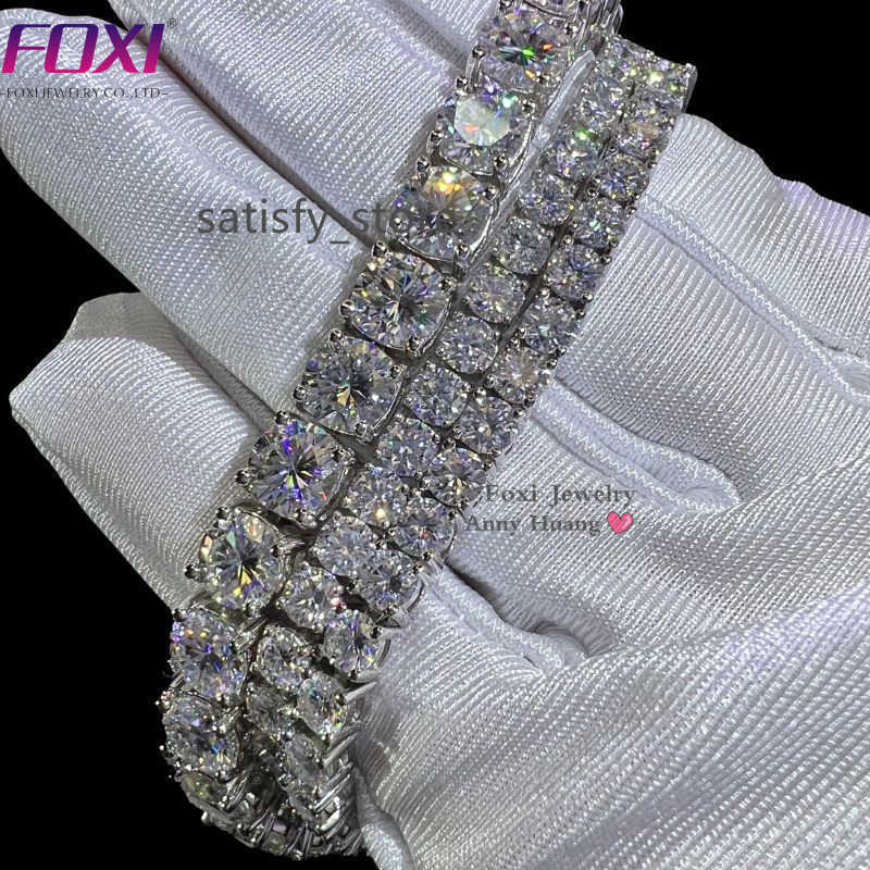 Mossanite VVS Diamond Tennis Chain 3mm 4mm 5mm Solid 925 Silver Tester Passed Round Brilliant Cut Moissanite Tennis Bracelet