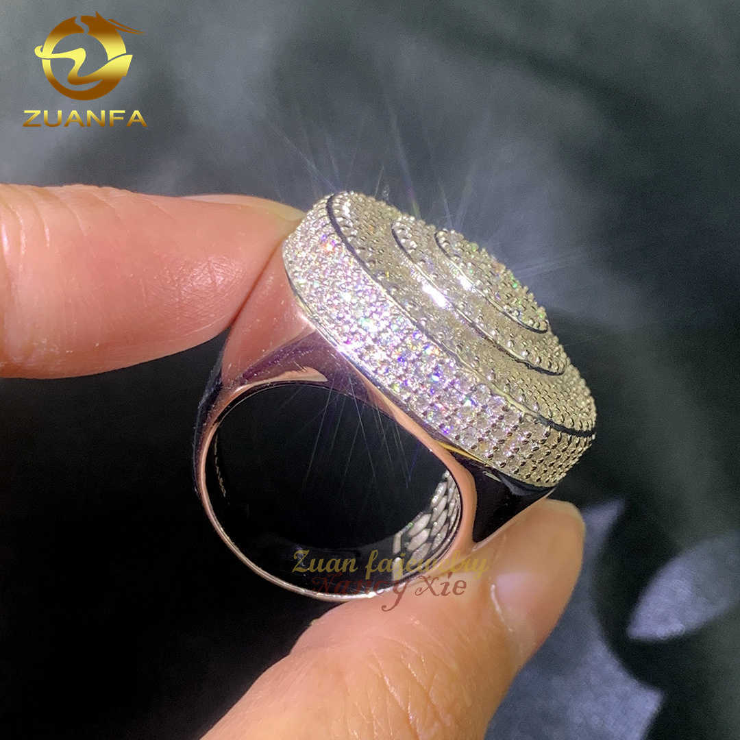 Fashion Styles Pass Diamond Tester Silver Gold Plated VVS Moissanite Dimoand Custom Hip Hop Men jewelry Iced Out Ring