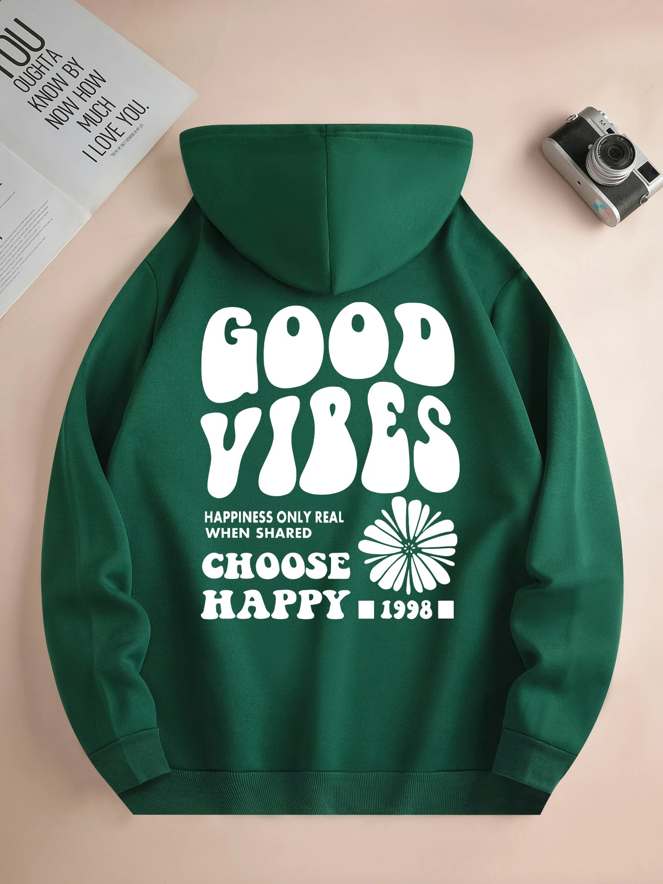 Mens fashion hoodie casual daily drawstring hooded sweatshirt lettering front kangaroo pocket mens jacket 240910