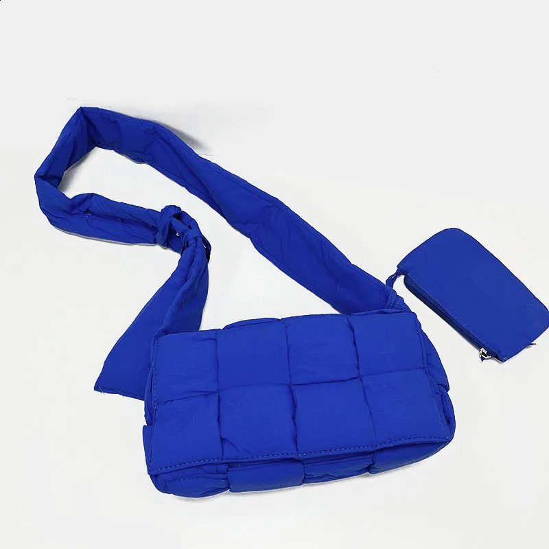 autumn and winter mens shoulder cross bag sling handbag side bag free delivery sponge woven style Leisure version 240918