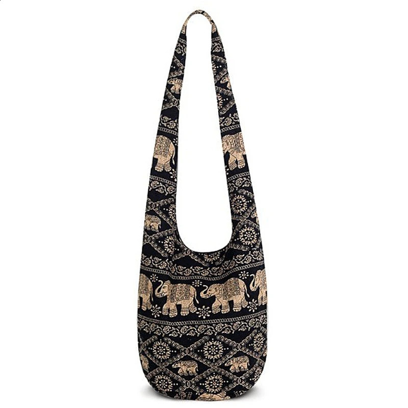 Womens hippie shoulder bag edge large wallet ethnic handbag travel bag 240918