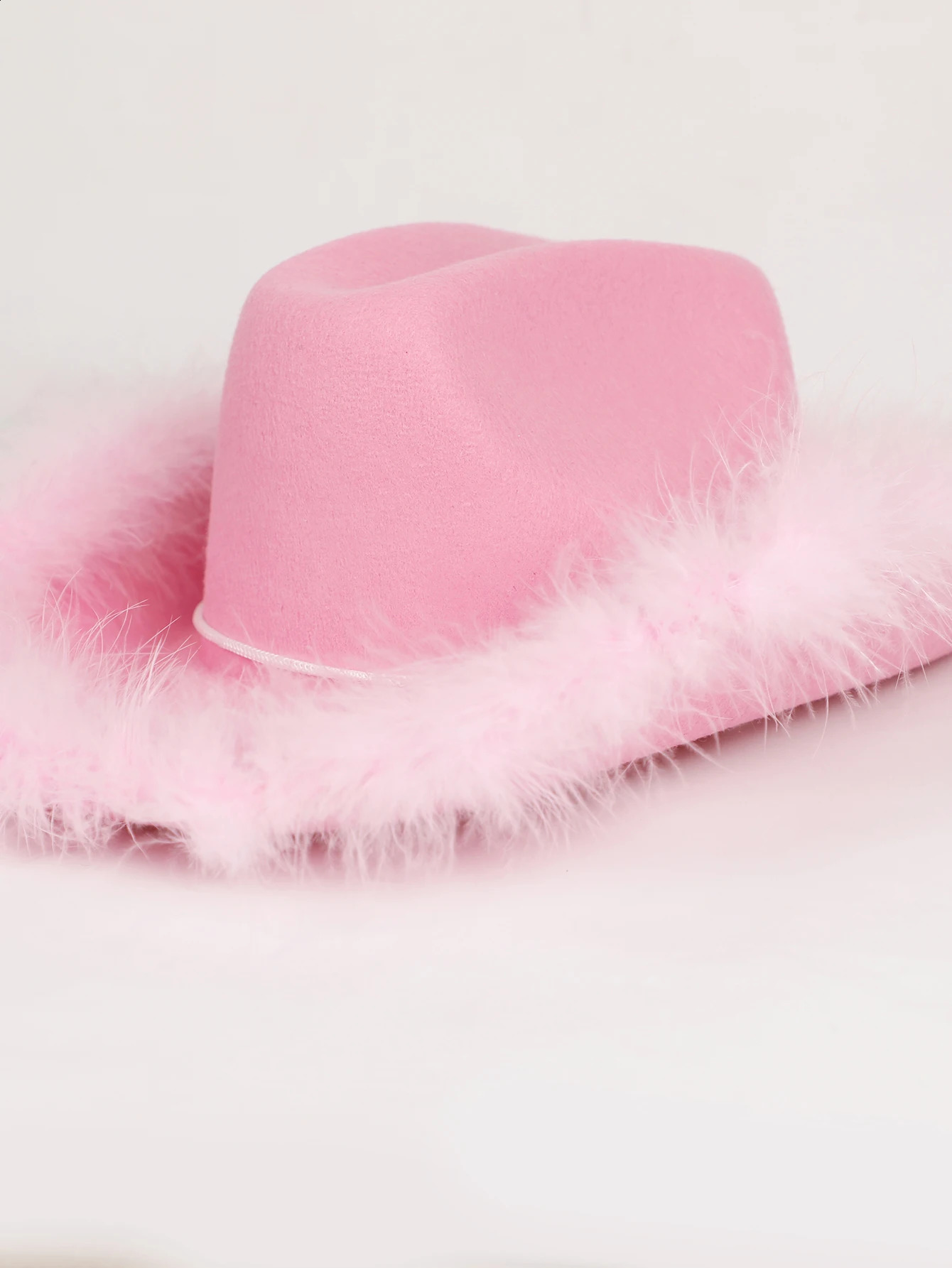 Colorful Feather Western Cowboy Hat British Retro Jazz Theme Party Halloween Carnival Wide Brim Wool Felt 240906