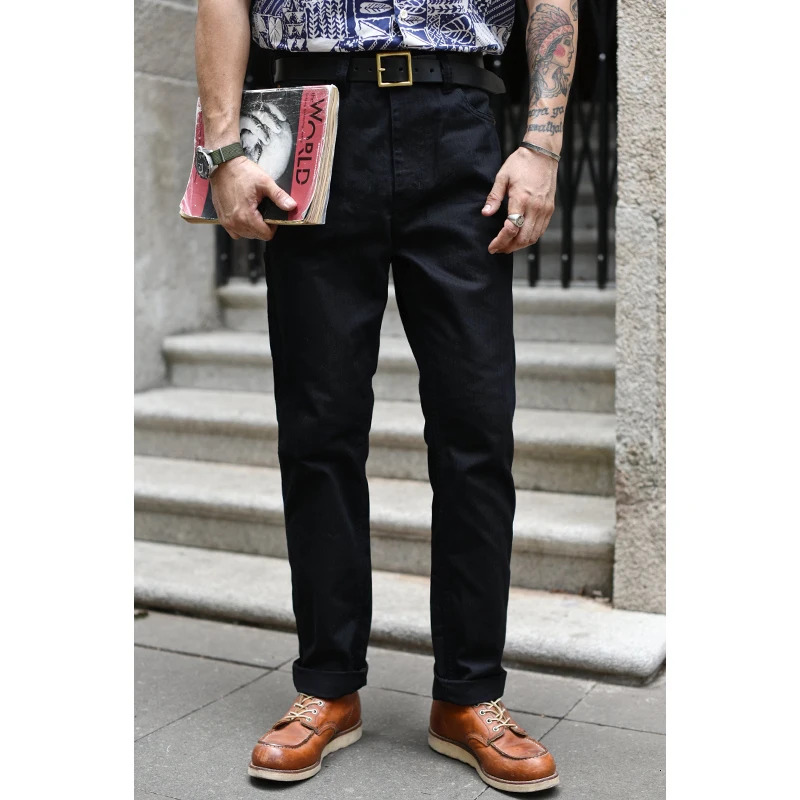 Sauce Zhan Men HBT Herringbone Cargo Casual Pants Waved Twills Slim Fit High Front Rise Wear-Resistant Green