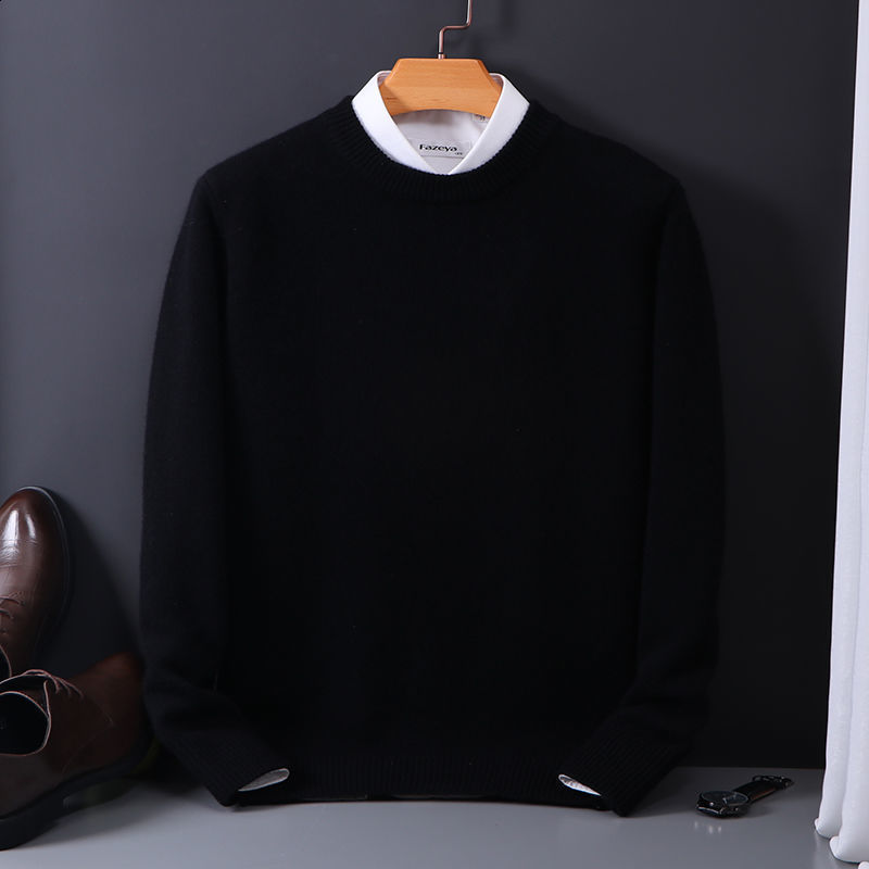 Mens Cashmere Jumpers Oversize Sweater Mens Soft Wool Blend Knit Jumper for Men Full Slve Lightweight Cashmere Sweater Men Sale Ideal for Layering L25