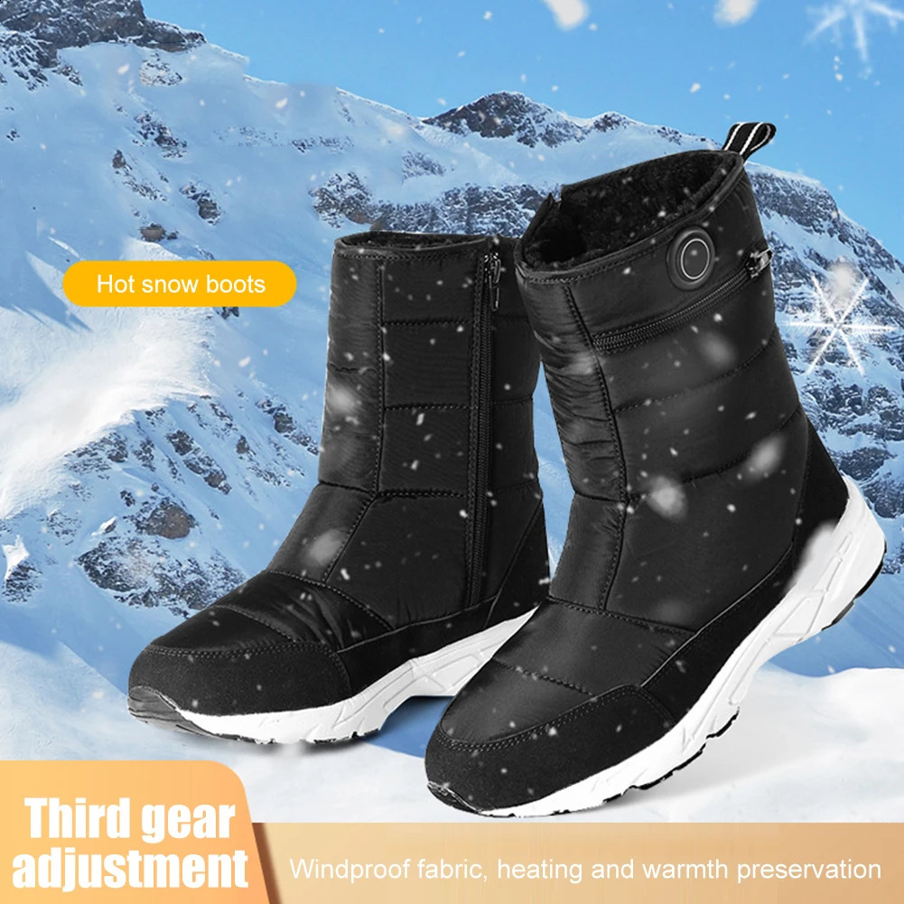 Intelligent Charging Electric Heating Shoes Comfortable Ski Boots 75D Waterproof Electric Heated Shoes Replaceable for Men Women 240914