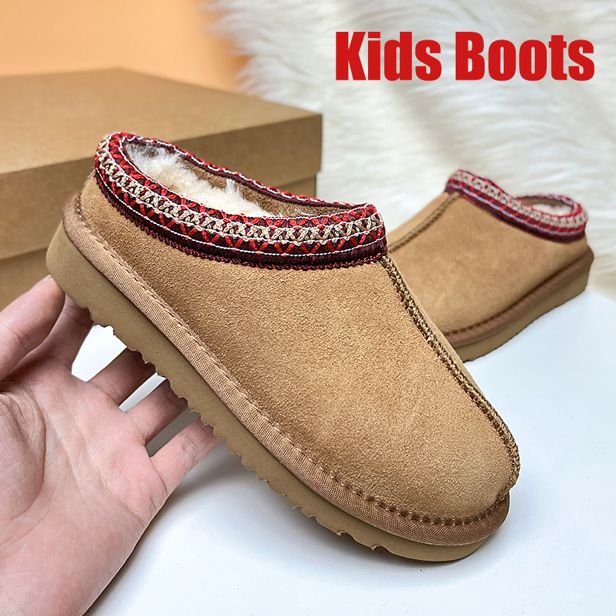 Kids tasman slippers Fur Slides Australia men women baby shoes Classic Ultra mini boots Suede Shearling platform slipper winter Mules snow Boot designer booties