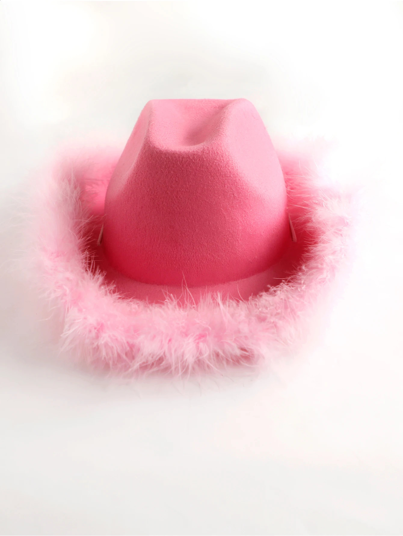 Colorful Feather Western Cowboy Hat British Retro Jazz Theme Party Halloween Carnival Wide Brim Wool Felt 240906
