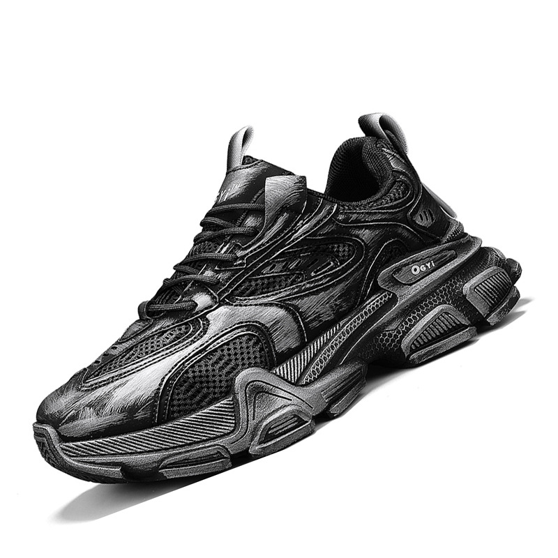 Men Sports Mesh Breathable Trendy Thick Sole Clunky Shoes Fashion Athleisure Sneakers Free Shiping