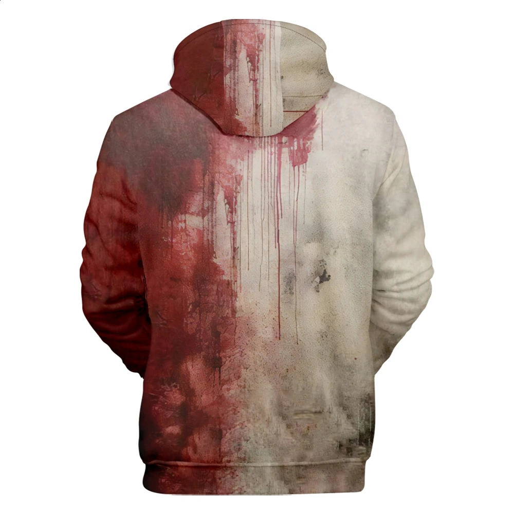 IM Fine Bloody hooded Problem Solved drawstring pocket sweatshirt menwomen hip hop Pullovers 240910