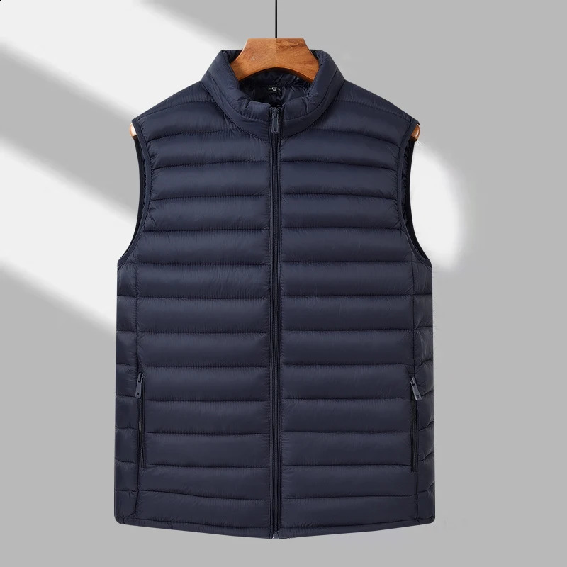 Down Cotton Vest Boys Light And Thin With Campshoulder Autumn Winter MenS Coat Korean Fashion Handsome Youth Waistcoat 240912