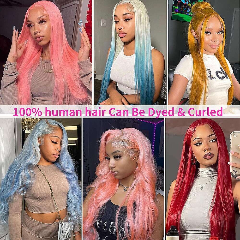 Blonde Frontal Human Hair 613 HD Transparent Bone Straight 13X4 Brazilian Remy Lace Front Wig For Women