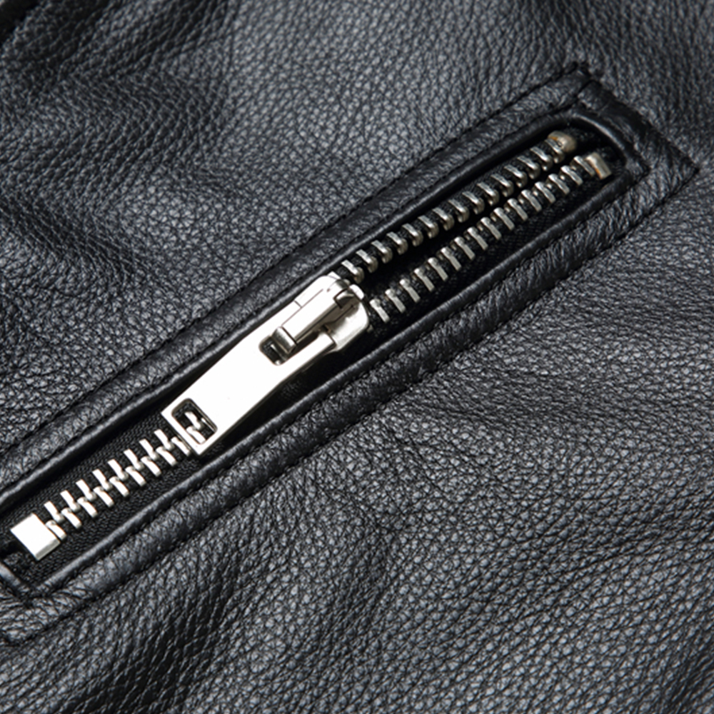 2021 New Fashion Men Jacket 100% Genuine Cowhide Coat White Stripes Cool Biker Slim Short Autumn Leather Clothing.