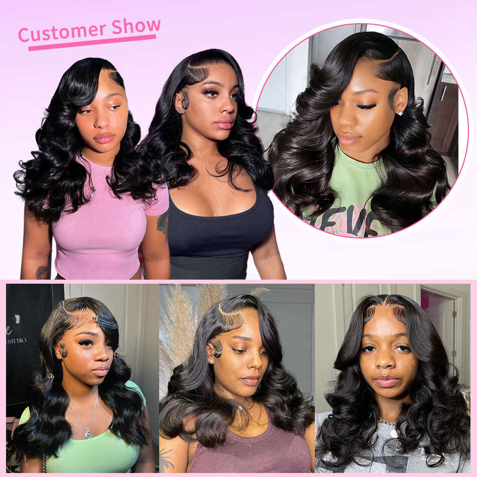 250 Density Body Wave Transparent Short Bob 13X4 13X6 Front Human Hair Wigs 5X5 Pre Plucked Remy Lace Frontal Wig For Women