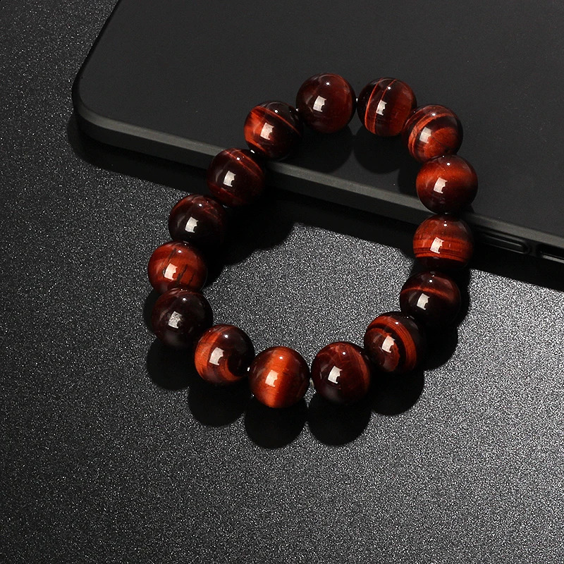 Original Lightning Red Tiger Eye Bracelet for Men 6-16mm Natural Energy Stone Round Bead Bracelet for Women Soul Jewelry Pulsera 240918