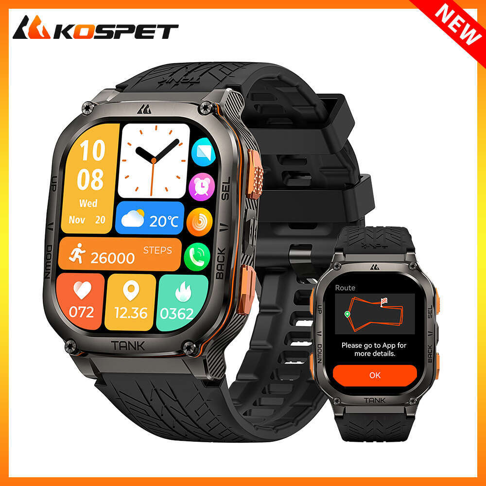 Montres intelligentes M3 Ultra GPS d'origine pour les hommes Smartwatch Aod Electronic Military Red étanche