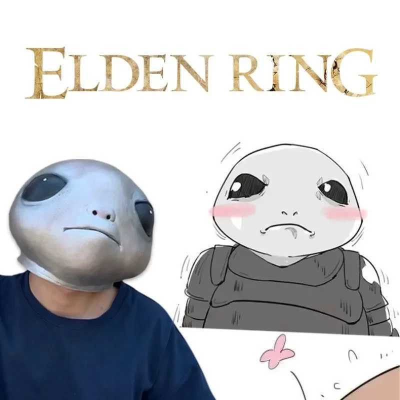 Halloween Toys Elden Ring Figures Albinauric Mask Headgear Props Helmet Halloween Skull Mouth Party Role-Playing Latex Full Action Figures GiftL240910