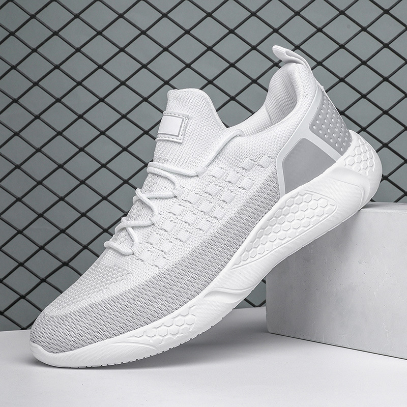 Men Women Couple Sneakers Fly Knit Breathable Versatile Plus Size Running Shoes Free shipping