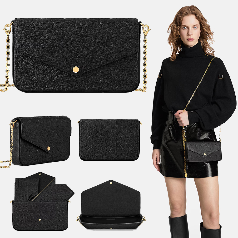Designer Bag Womens Chain Shoulder Bag Multi Felic Mini Bags Mens Fashion Coin Purses Envelope Hand Bags Luxury 3piece Designer Leather Small Wallet Crossbody Bag