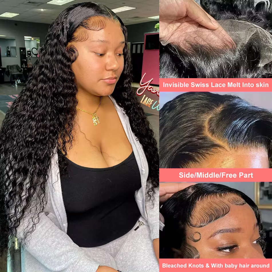 Sophianna 30 40 Inch Curly Wigs 13X4 HD Front Human Hair Deep Wave 13X6 Lace Frontal Wig Brazilian 250 Density For Women