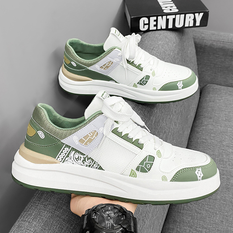 Men Casual Fashion Leather Mesh Breathable Comfort Trendy Shoes Free shipping